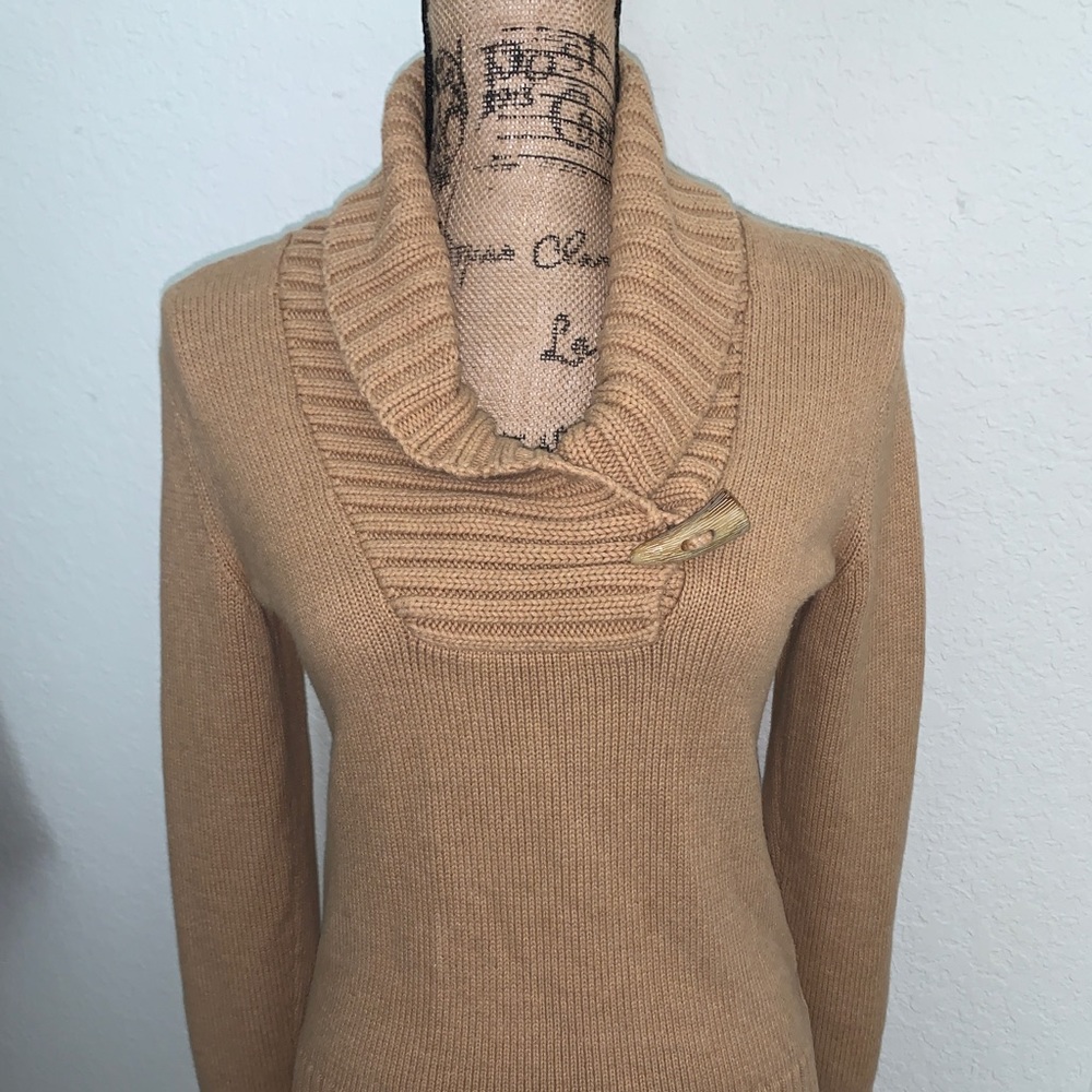 Ralph Lauren Womens Pullover Sweater Beige